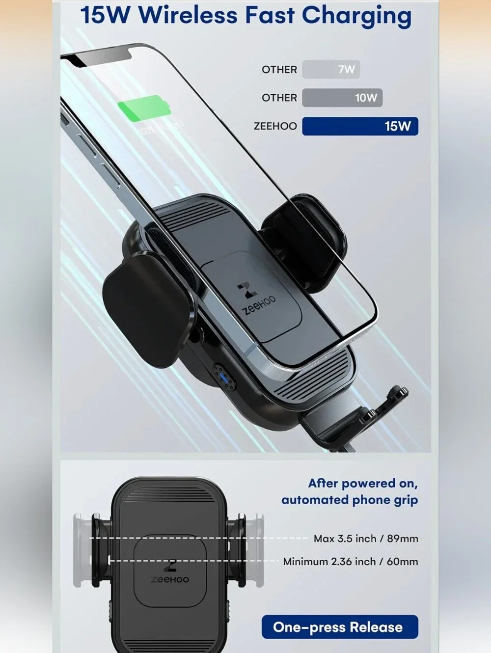 Zeehoo Fast Wireless Car Charger